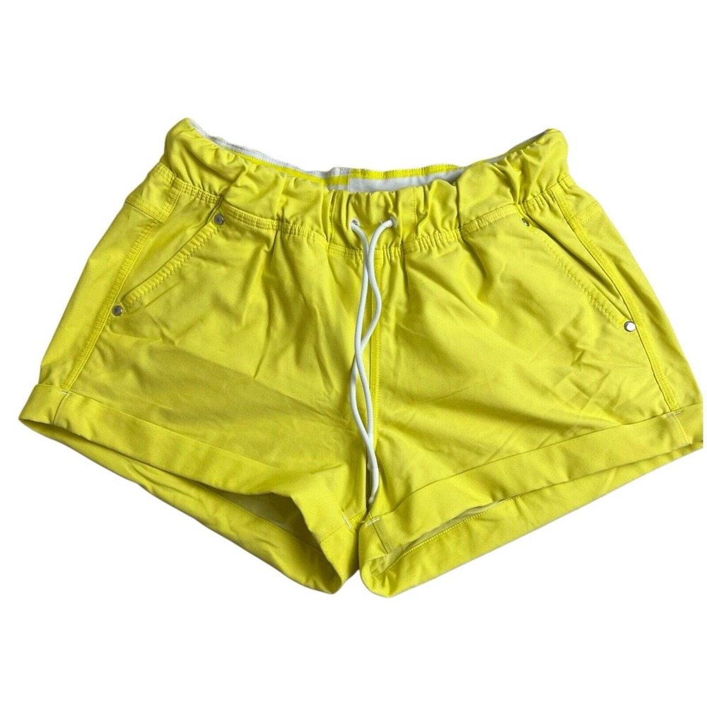 Lululemon Womens 4 Yellow Drawstring 2.5" Inseam Play All Day Short #W7794S